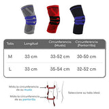 Canotagio Par de Rodillera Deportiva Acolchadas con Gel. Rodilleras de Compresión Manga para Pierna. Rodilleras Crossfit Soporte para Prevención y Recuperación de Lesiones. Knee Brace. (Rojo, G)