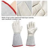 Yesbaby Guantes Protectores Criogénicos de 40 Cm de Largo con Tratamiento de Nitrógeno Líquido de Trabajo Guantes Criogénicos