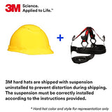 3M - Casco de seguridad SecureFit H-705SFR-UV, rojo, sin ventilación, con sensor Uvicator, suspensión de trinquete de difusión de presión de 4 puntos, ANSI Z87.1