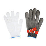 XUSIJAKQ1 Guantes de seguridad universales de nivel 5, ajustables, recubiertos de látex, más anillo de acero PE, manoplas de trabajo, correa de muñeca elástica, Rojo, SG