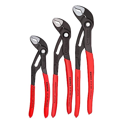 KNIPEX Herramientas - Juego de alicates cobra de 3 piezas (7, 10 y 12) (002006US1)