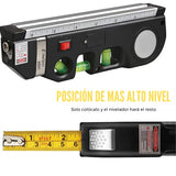 SEAFON Nivelador láser de línea, Medidor Láser Multipropósito + Cinta Métrica de 2,5 m, nivelador laser fácil uso para aplicar en techo/piso/pared nivel laser (negro)