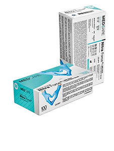 MEDCARE | GUANTES MEDCARE NITRA FORCE (TALLA (L)) | Guante Medico, Guante de Examinación, Guante de Nitrilo | Guante libre de Polvo | Guante Resistente al Polvo | Guante Ambidiestro.