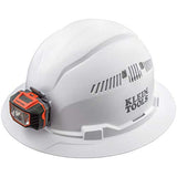 Klein Tools 60407 - Gorro Duro, Ligero, Estilo de ala Completa ventilada, Acolchado, autoabsorbente, Resistente al Olor, Color Blanco