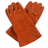 Guantes de Soldadura Guantes Resistentes Al Calor Y de 14 Pulgadas para Mig, Soldador Tig, Horno, Camping, Estufa, Chimenea Y Más (