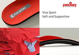 Pedag Viva Sport - Ortopedia semirrígida para deportes de impacto con almohadilla y cojín para el talón, color rojo, EU 43/US M10