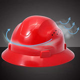 WXJ Aumente El Diseño de Ventilación del Casco Estándar ANSI del Casco de ala Grande de 40 Mm En Ambos Lados Material de FRP Absorción de Impactos de 4 Puntos Obras de Construcción de Moda