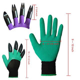 DCCPAA Guantes de jardín con garras, 2 pares (dos manos con garras) para cavar, plantar, deshierbar, sembrar, impermeable, el mejor regalo de jardinería para hombres y mujeres, color verde