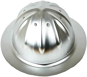 JIAChaoYi Cascos de Aluminio, Gorros Grandes, Casco de protección Lateral Ancha, Parasol, Casco para Exteriores en Obra(Color:Aluminum Alloy)