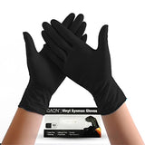 Guantes De Vinil Synmax Libre De Latex y Nitrilo Vinyl No Esteril (Small, negro)