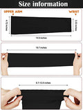 16 pares de mangas de protección UV unisex mangas largas para el brazo de enfriamiento mangas de seda hielo (colores clásicos) (negro)