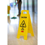 Rubbermaid Commercial Products Letrero"Caution Wet Floor" de 26 pulgadas, 2 caras, amarillo  1.5 x 11 x 26.5 pulgadas