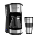 Cafetera Black + Decker 4 en 1 Filtro Permanente con Jarra de Vidrio, 5 Tazas, CM0755S-MX