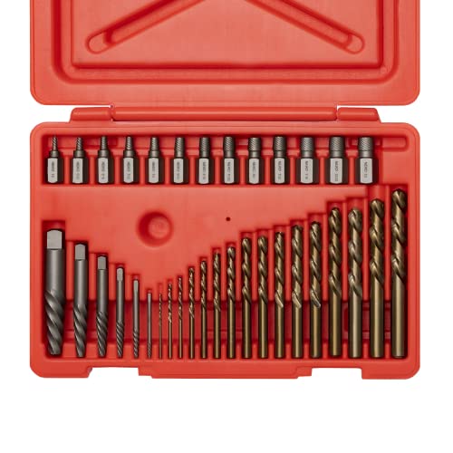 NEIKO 04206A Screw Extractor | 35 Pieces Broken Bolt Remover | Multi Spline and Spiral Extractors | 5/64” to 1/2