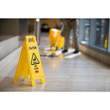 Rubbermaid Commercial Products Letrero"Caution Wet Floor" de 26 pulgadas, 2 caras, amarillo  1.5 x 11 x 26.5 pulgadas