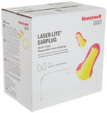 Howard Leight LL1 Tapón desechable con cable, 32 DB, tamaño único, poliuretano, láser Lite Magenta/bolsa de polietileno amarillo, 1 funda/10Bx/200pares