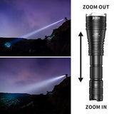 WUBEN L60 Linterna LED Portátil 1200 Lumens Lámpara Táctica Recargable 5 Modos,Zoomable Impermeable Táctica para Senderismo, cámping, senderismo