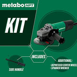 Metabo HPT Amoladora angular, 4.5 pulgadas, 10.5 amperios, interruptor lateral | G12SA4