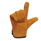 Guantes de soldadura Guantes de trabajo Guantes de soldadura de cuero de vaca ignífuga Guantes de seguridad anti-calor for soldadura Guantes de protección de metal for soldadura Resistencia extrema al