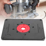 Germerse Level-Loc Rings Deluxe Router Base Plate Routers Tool Precisión Negro y Rojo para carpintería doméstica