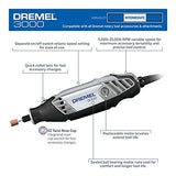 Dremel 3000-1/25 Kit de Perforadora de Velocidad Variable de 120 Voltios con un Acoplamiento y 25 Accesorios