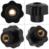 Hardware del gabinete Jig Star Knobs 10pcs M6 * 25 Universal Color negro Plástico Forma redonda Perilla Manija Tornillo de apriete Remoción de perilla Tornillo de sujeción para máquina herramienta