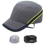 BWBZ Casco Gorra De Béisbol De Seguridad 5,5 CM ala Corta 360 ° Ventilación Total Material ABS Ajuste De Hebilla De Tres Engranajes Protección De Forro Trabajo Gorra Transpirable Gorra De Trabajo