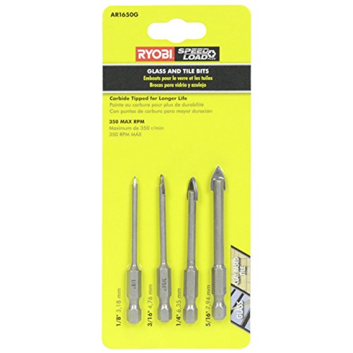 Glass/Tile Hex Shank Bit Set (4-Piece) by Ryobi