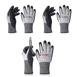 HPHST Guantes resistentes a los cortes nivel A6 a prueba de cortes Smart Touch 3 pares (mediano)