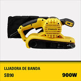 STANLEY Lijadora de Banda para Madera de 3 x 21 Pulgadas 900W 380RPM SB90