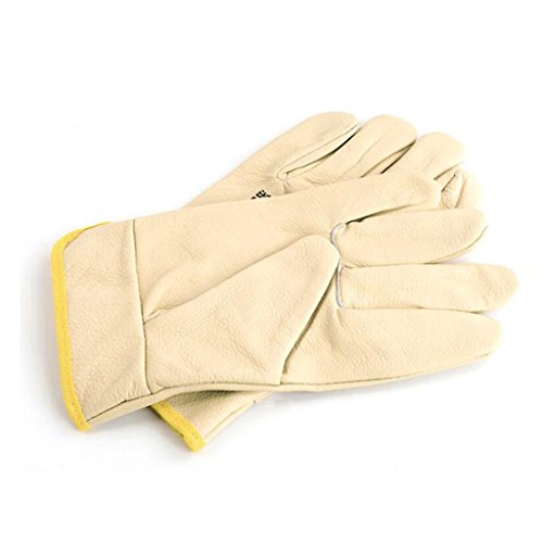 Guantes de trabajo Guantes de Soldador con Aislamiento térmico Protección de Alta Temperatura Protección Laboral Guantes Cortos de Cuero