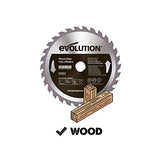 Evolution Power Tools - Hoja de sierra de corte, acero inoxidable