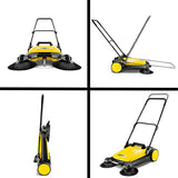 Karcher S 4 - Barredora de piso de empuje de mano para exteriores, capacidad de 5.25 galones, ancho de barrido de 26.8 pulgadas, barre 26.000 pies cuadrados/hora