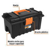 Truper CHA-16N, Caja para herramienta, amplia de 16", color naranja