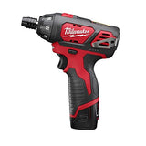 Milwaukee 2401-22 M12 12 V iones de litio 1/4 pulgadas. Kit de destornillador inalámbrico hexagonal