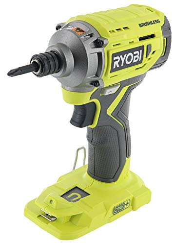 Ryobi P239 18 V de iones de litio sin escobillas, controlador de impacto inalámbrico de 2.000 pulgadas con bandeja de puntas magnética e iluminación LED (batería no incluida/herramienta de alimentación solamente)