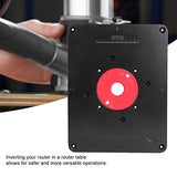 Germerse Level-Loc Rings Deluxe Router Base Plate Routers Tool Precisión Negro y Rojo para carpintería doméstica