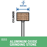 Dremel 8193 Piedra de Óxido de Aluminio 5/8 Pulgadas para Materiales No Ferrosos