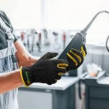 Jierwillao Guantes de trabajo utilitarios para hombres, guantes de jardinería, guantes de mecánica finos, guantes ligeros para pantalla táctil, color negro medio