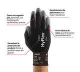 HyFlex 11-600 - Guante de Nylon con Poliuretano para trabajos que impliquen destreza y sensibilidad. Talla 7 (Chica) 1 par.