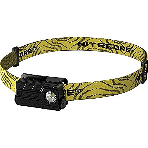 Nitecore 9004720 (Sysmax Industrial) Nu20 Linterna Frontal Recargable por USB, Color Negro