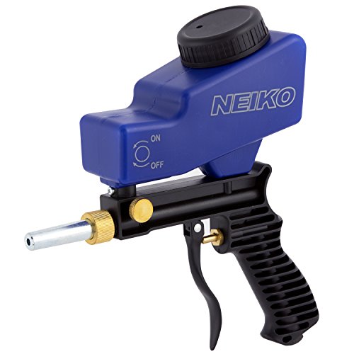 Neiko 30068A - Pistola de mano abrasiva de arena de aire | Boquilla de acero reemplazable | varios medios compatibles con la tolva de alimentación por gravedad