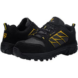 LARNMERN Zapatos con Punta de Acero para Hombre, Botas de Trabajo de Seguridad indestructibles y Antideslizantes, cómodas Zapatillas antipinchazos para Hombre L91182(28.0 cm, Negro y Amarillo)