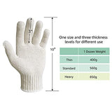 MIG4U - Guantes de trabajo de seguridad, 12 pares-l-blanco natural, Economic