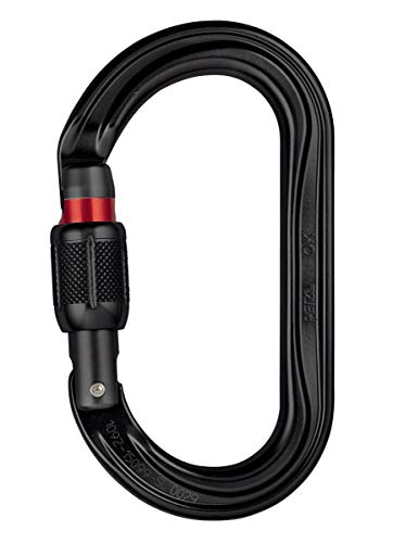 Petzl, OK Mosquetones, negro, bloqueo de tornillo