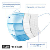 Mascarilla desechable, 50 máscaras de cara transpirables con 4 soportes para máscaras faciales, máscara facial protectora contra el polvo