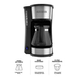 Cafetera Black + Decker 4 en 1 Filtro Permanente con Jarra de Vidrio, 5 Tazas, CM0755S-MX