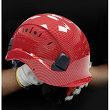 LINGOSHUN Casco de Seguridad Industrial Anti-Impacto Casco Protector al Aire Libre Ajustable para Escalada de Construcción/Red/Polished