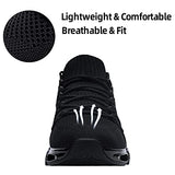 DYKHMATE Zapatos de Seguridad Ligeros para Hombre, cómodos, Transpirables, antigolpes, para Trabajo, Puntera de Tenis (10, Negro)