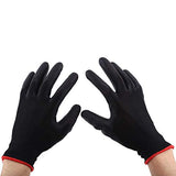 Colorido - Guantes de Trabajo cómodos de Nailon antiestáticos, Antideslizantes, protección de Dedos, Seguros para Hombres, Negro, 1